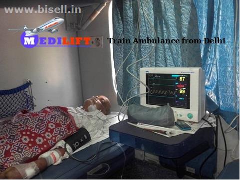 Book Low Fare Rescue Facility Train Ambulance from Delhi