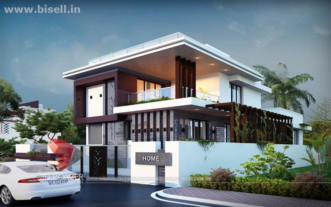 Remarkable 3D Bungalow Elevation Designing From One Of The Top Companies 3D Power.