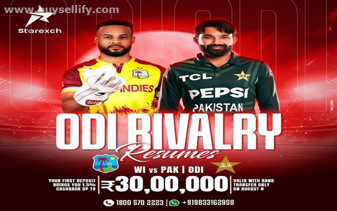 West Indies vs Pakistan ODI Rivalry Resumes – August 8 Clash on Starexchange
