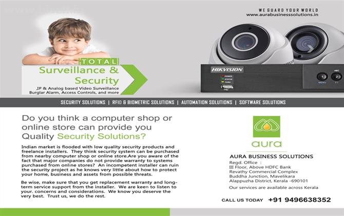 AURA - No.1 CCTV, Security Systems Company in Kerala