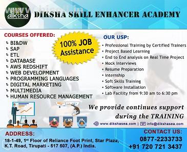 IT Training on Niche Technologies - Diksha Skill Enhancer Academy